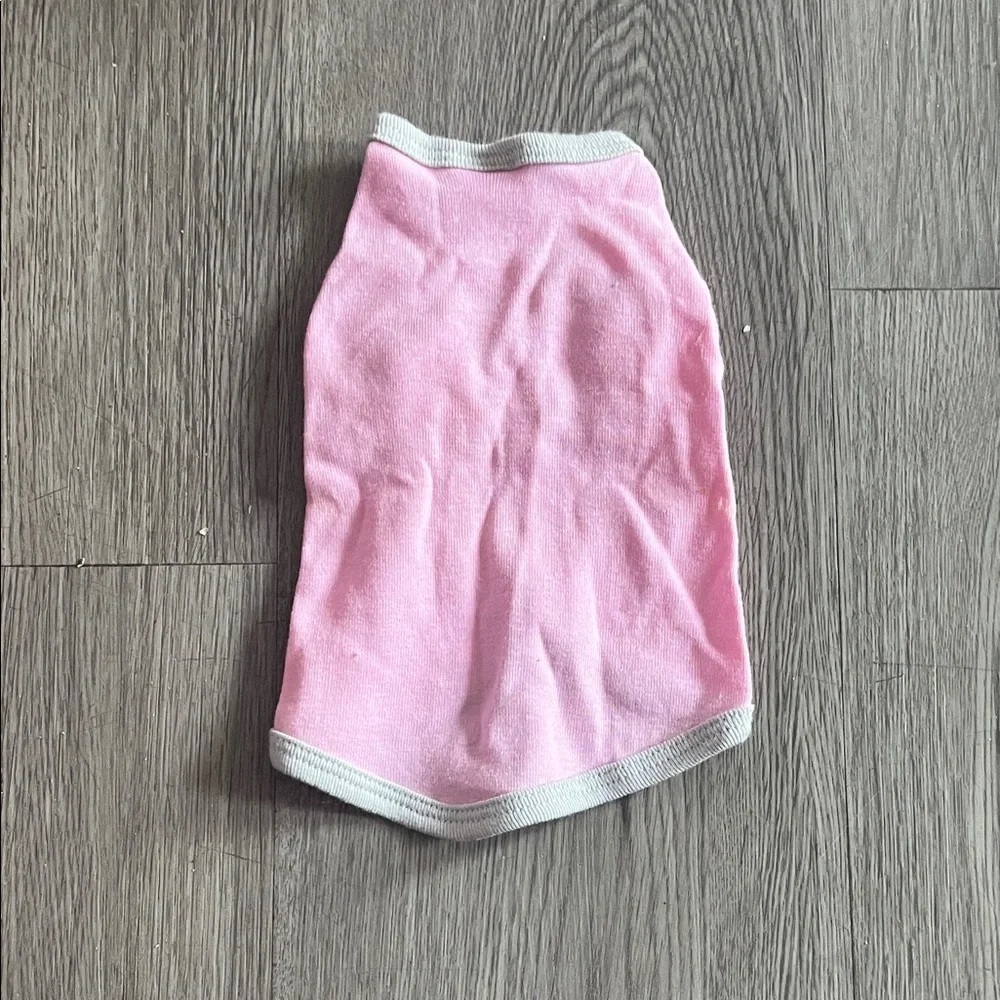 Pink and grey dog tank